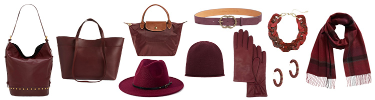 Burgundy accessories | 40plusstyle.com