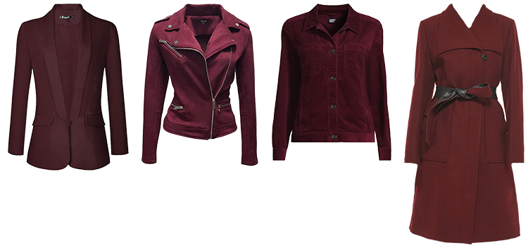 Burgundy jackets and coats | 40plusstyle.com