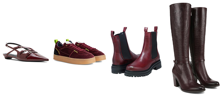 Burgundy boots and shoes | 40plusstyle.com