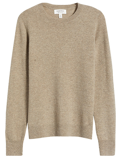 Nordstrom Crewneck Cashmere Sweater | 40plusstyle.com