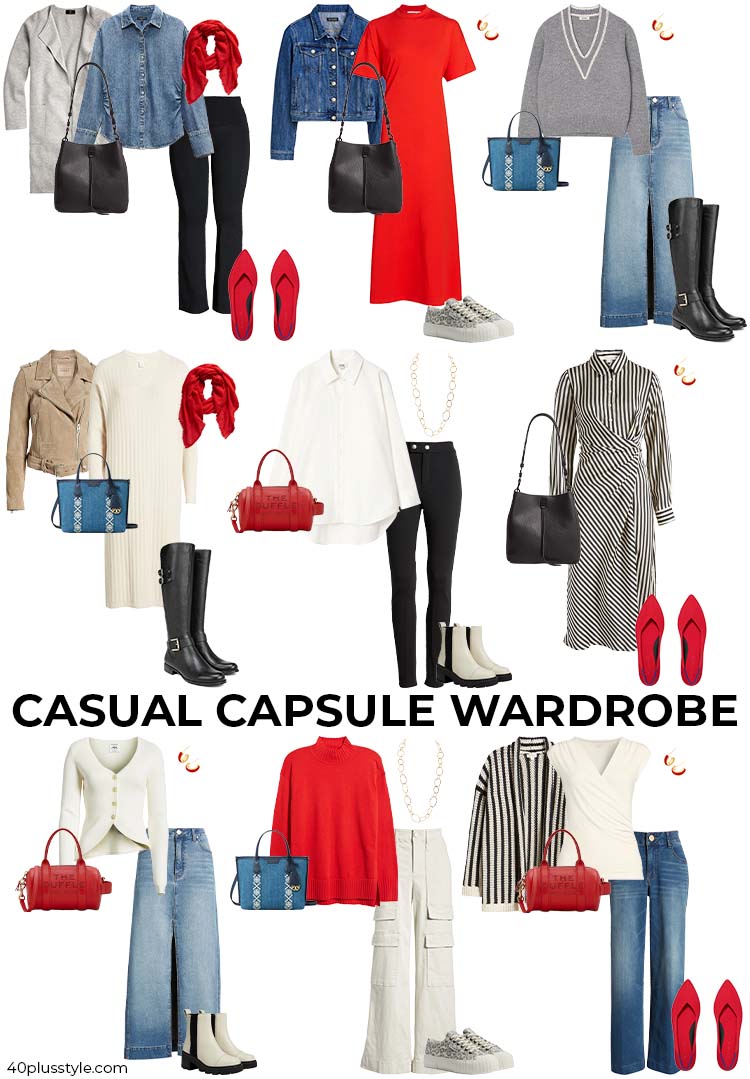 Casual capsule wardrobe | 40plusstyle.com