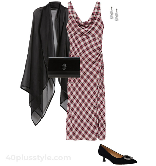 Plaid eveningwear | 40plusstyle.com