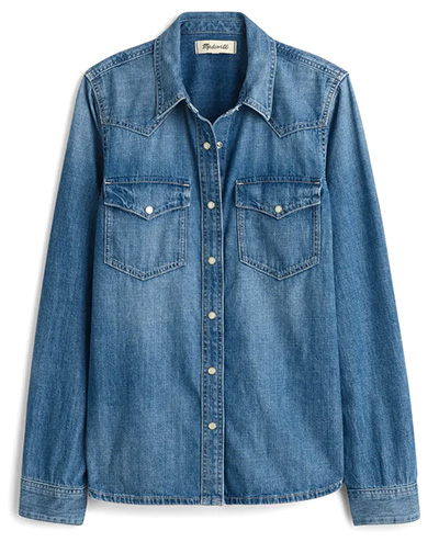 Madewell Denim Western Shirt | 40plusstyle.com