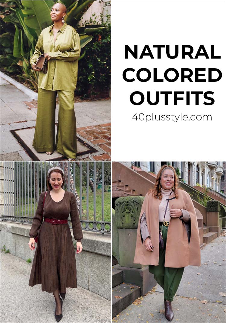 Wearing natural colors for an effortlessly chic look | 40plusstyle.com