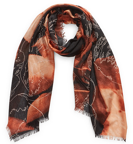 Nordstrom Eyelash Trim Print Cashmere & Silk Wrap | 40plusstyle.com