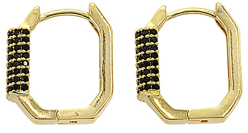 Panacea Crystal Pavé Geometric Hoop Earrings | 40plusstyle.com