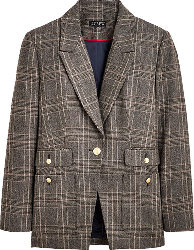 J.Crew Plaid Vivienne Blazer | 40plusstyle.com