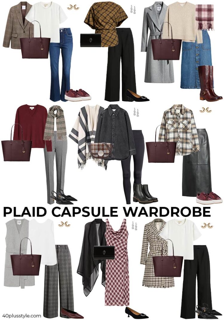 Plaid capsule wardrobe | 40plusstyle.com