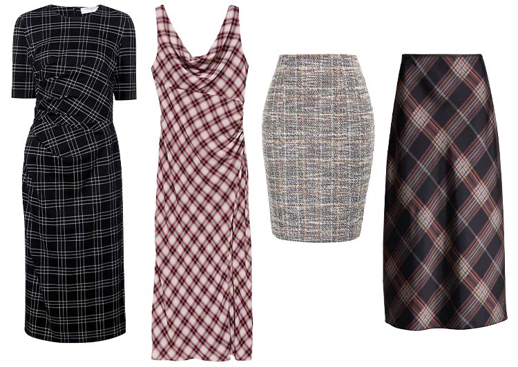 Plaid dresses and skirts | 40plusstyle.com