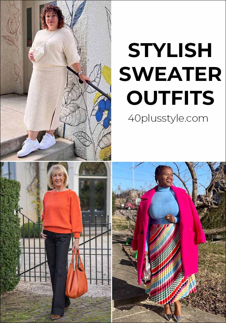 Sweater styles you need in your closet this fall and how to create stylish sweater outfits | 40plusstyle.com