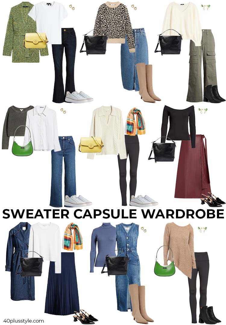 Sweater capsule wardrobe | 40plusstyle.com