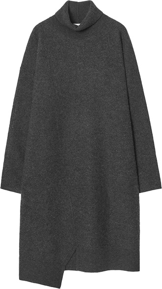 COS Asymmetric Merino Wool Dress | 40plusstyle.com