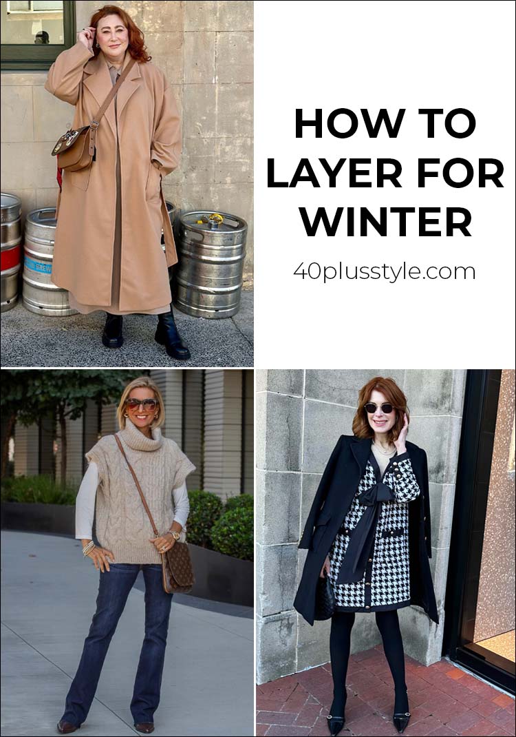 How to layer for winter without looking bulky | 40plusstyle.com