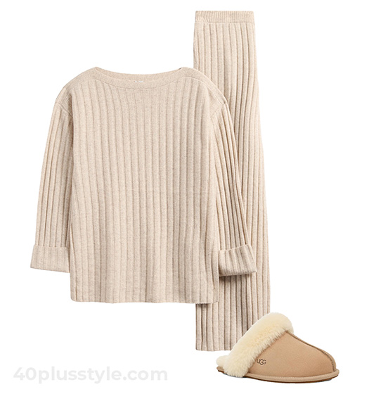 Cashmere lounge set | 40plusstyle.com