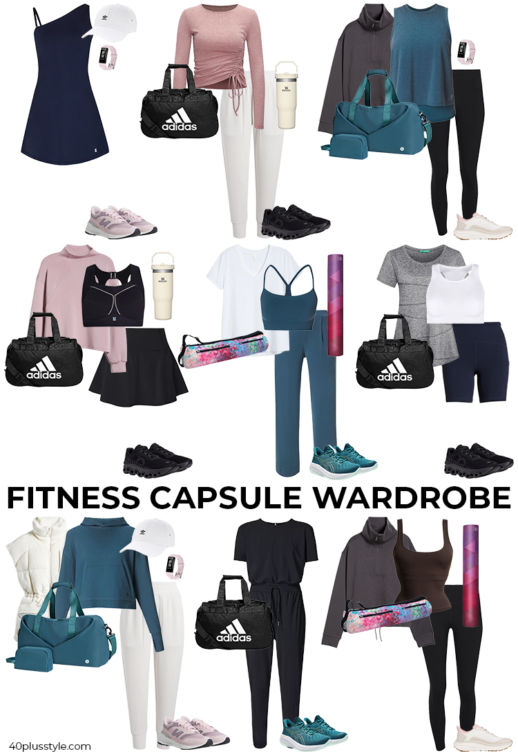 Fitness workout capsule wardrobe | 40plusstyle.com