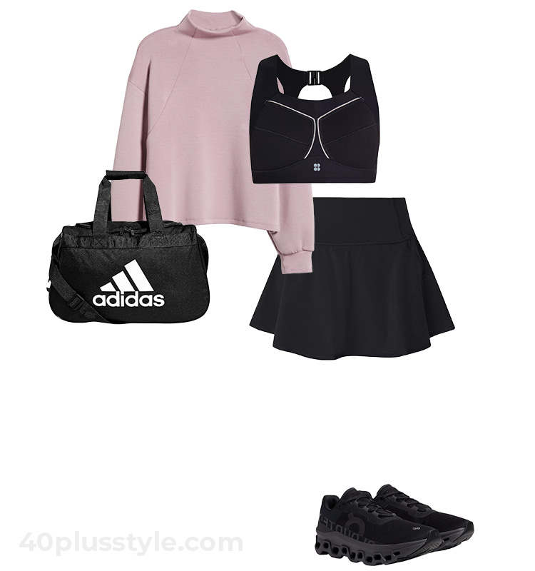 Sweater and skort | 40plusstyle.com