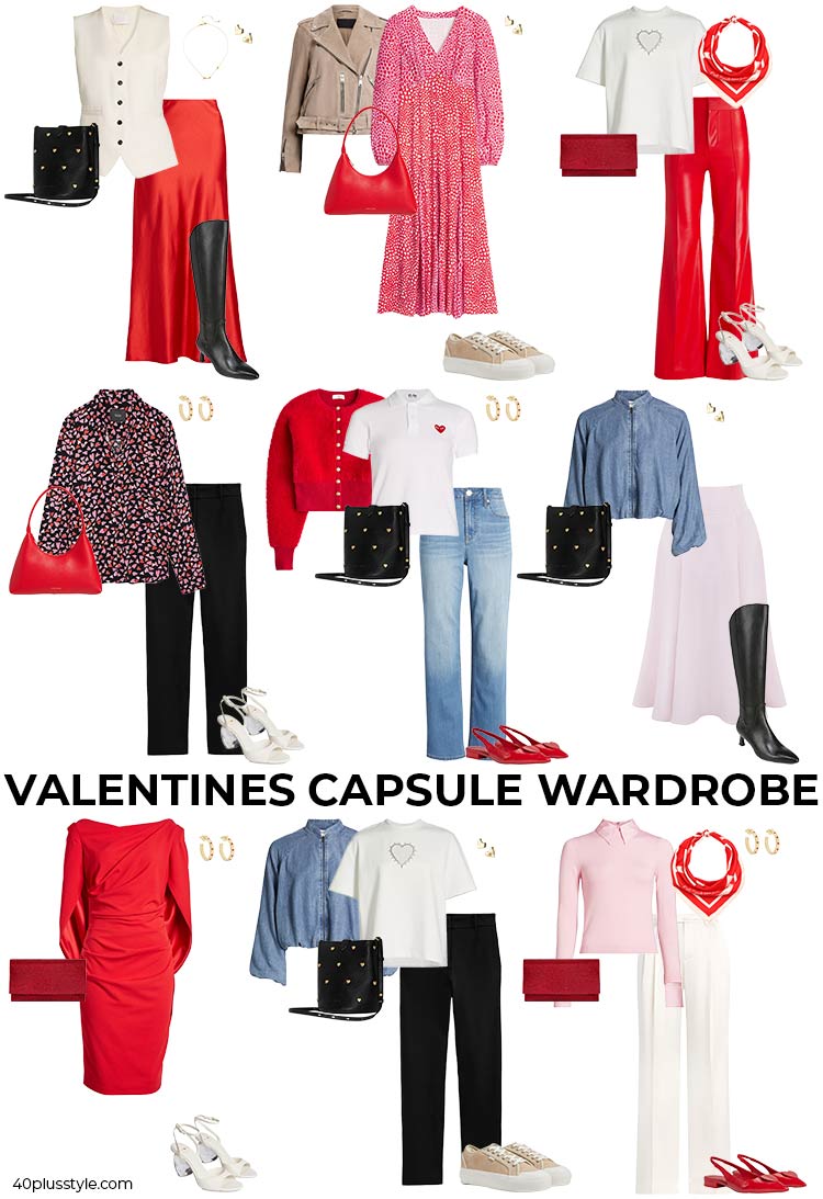 Valentine's Day capsule wardrobe | 40plusstyle.com