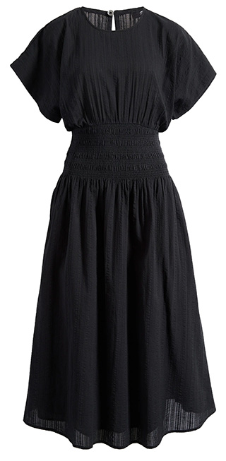 Madewell Stripe Smocked Waist Seersucker Dress | 40plusstyle.com