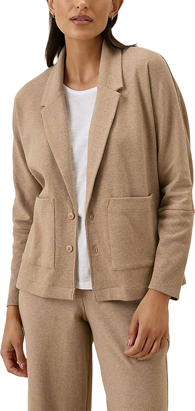 Pact Organic Cotton Airplane Relaxed Blazer | 40plusstyle.com