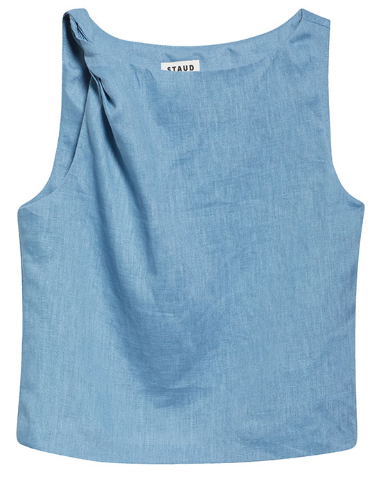 Travel clothes for women - sleeveless linen top | 40plusstyle.com