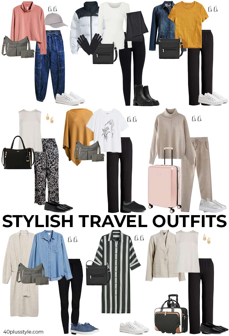 Stylish travel outfits | 40plusstyle.com