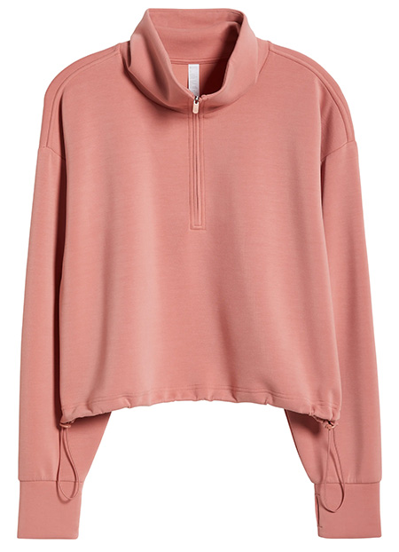 Zella Ultra Soft Scuba Half Zip Pullover | 40plusstyle.com