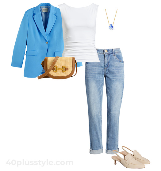 Jeans and heels outfit | 40plusstyle.com
