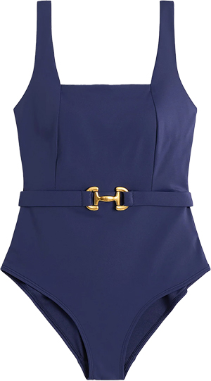 Best swimsuits for women - belted swimsuit | 40plusstyle.com