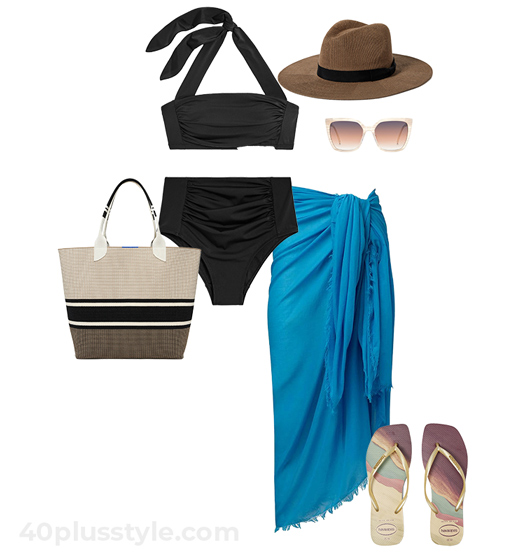Bikini and sarong outfit | 40plusstyle.com