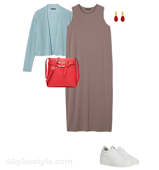 Cardigan and dress | 40plusstyle.com