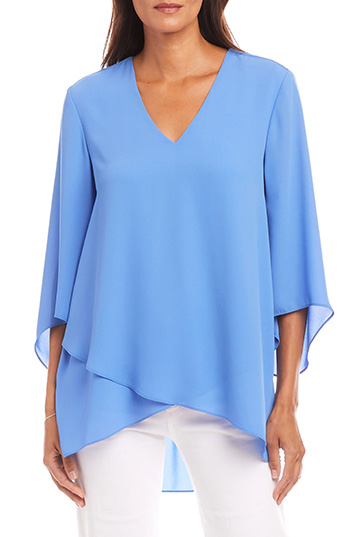 Karen Kane Layered Hem Top | 40plusstyle.com