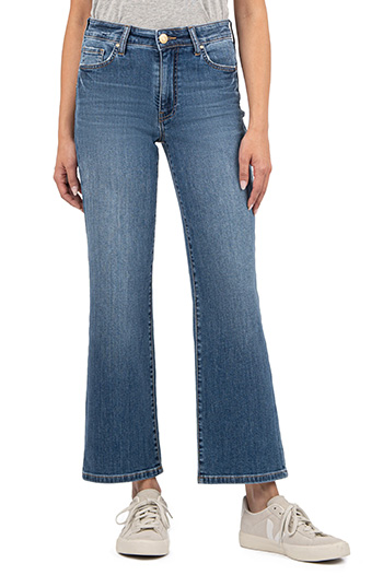KUT from the Kloth High Waist Ankle Wide Leg Jeans | 40plusstyle.com