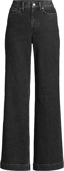 Lands' End Recover High Rise Wide Leg Blue Jeans | 40plusstyle.com