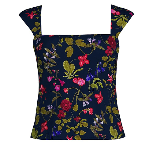 Lands' End Square Neck Underwire Square Back Tankini Swimsuit Top | 40plusstyle.com