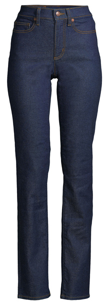 Lands' End Recover High Rise Straight Leg Jeans | 40plusstyle.com