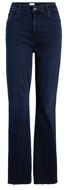MOTHER Fray Hem Bootcut Jeans | 40plusstyle.com