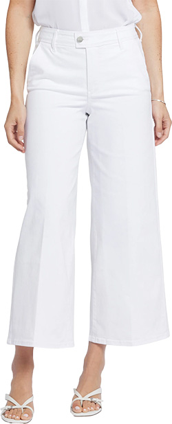 NYDJ Mona High Waist Ankle Wide Leg Trouser Jeans | 40plusstyle.com