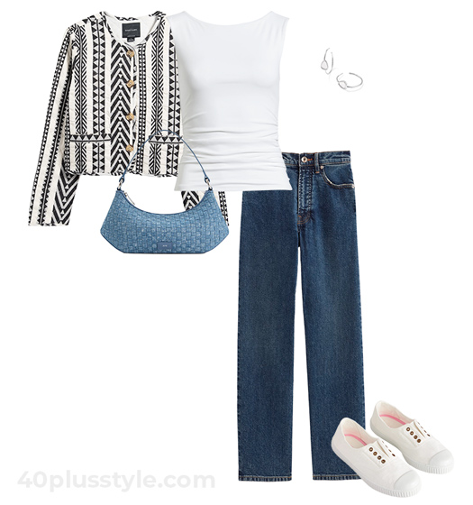 High waisted pants outfit | 40plusstyle.com