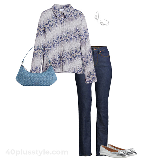 Ballet flats outfit | 40plusstyle.com
