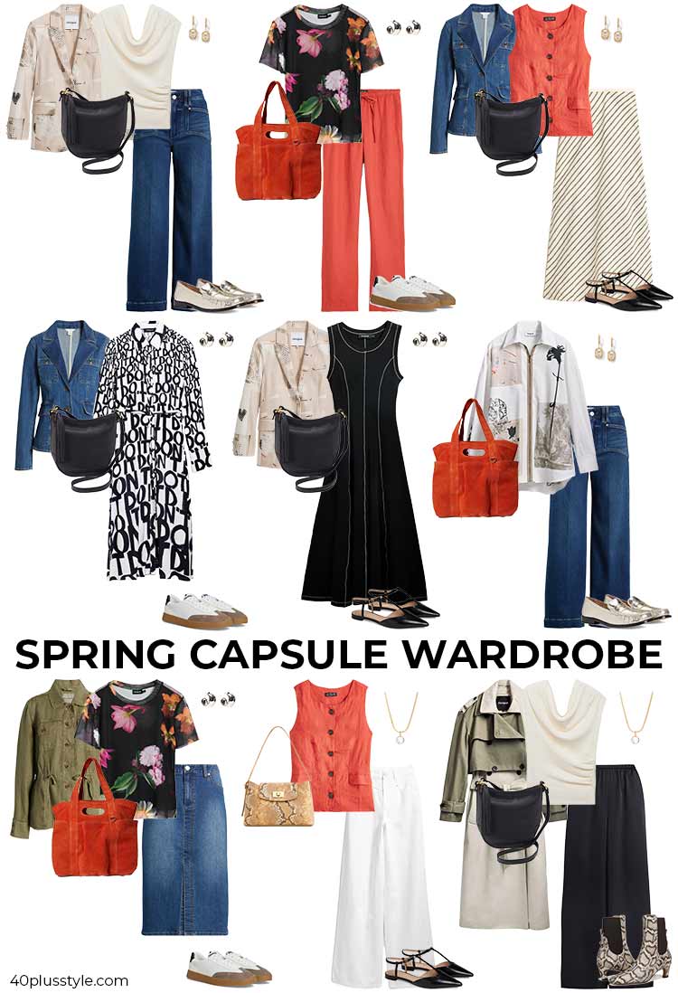 Spring capsule wardrobe | 40plusstyle.com