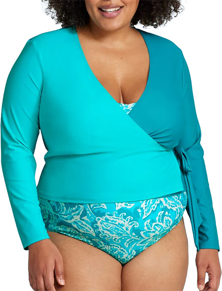 Summersalt The Perfect Wrap Long Sleeve Cover-Up | 40plusstyle.com