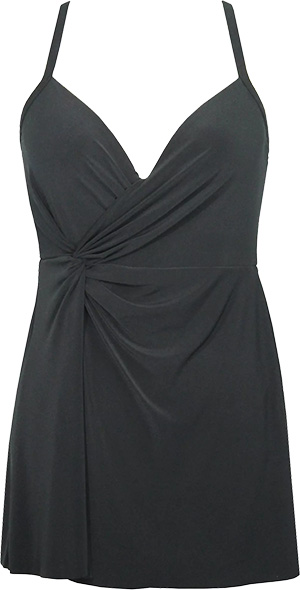Best bathing suits for women - Miraclesuit Swim Twisted Sister Adora Swim Dress | 40plusstyle.com