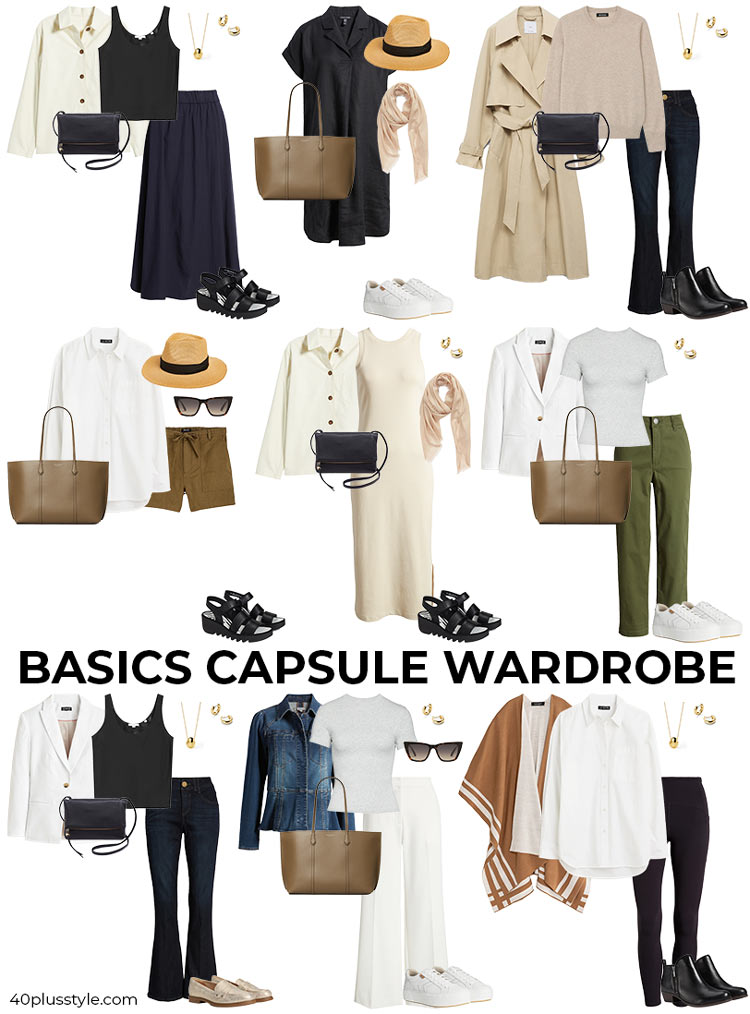 Basics capsule wardrobe | 40plusstyle.com