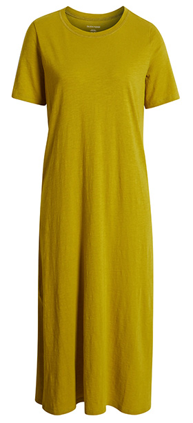 Eileen Fisher Crewneck Organic Cotton Maxi T-Shirt Dress | 40plusstyle.com