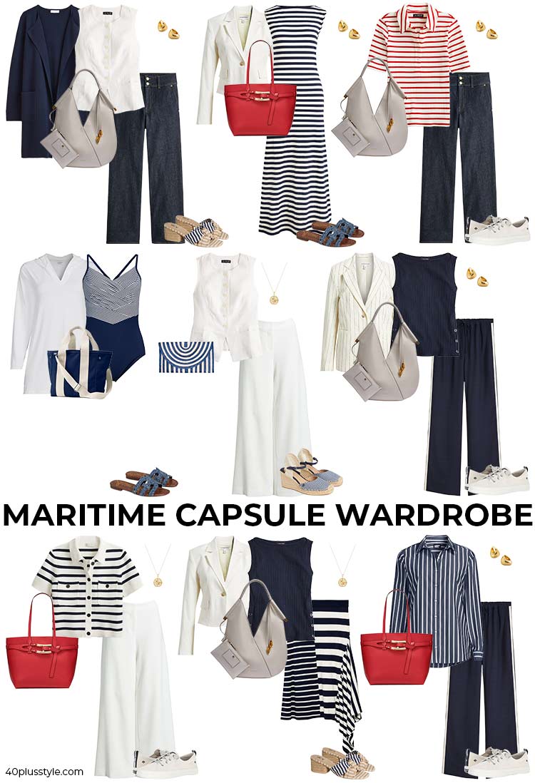 Maritime capsule wardrobe | 40plusstyle.com