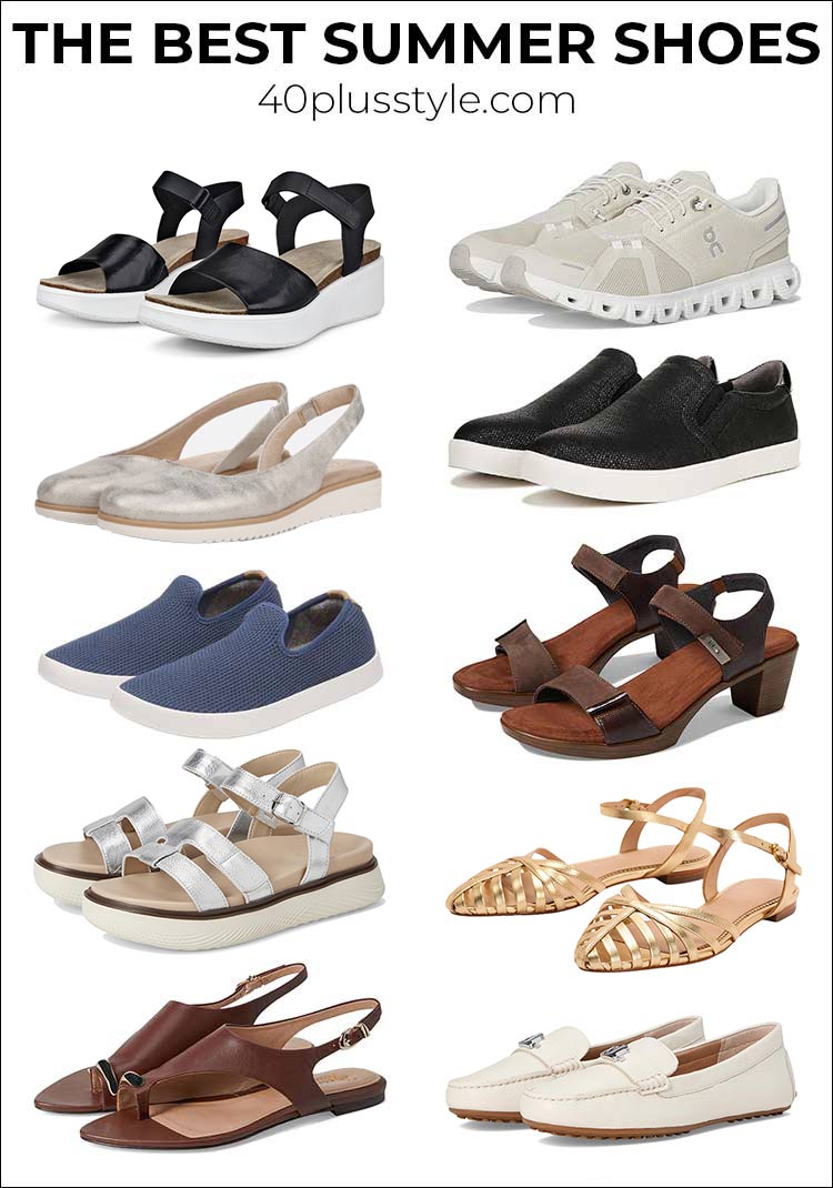 Stylish summer shoes built for sunshine and travel | 40plusstyle.com