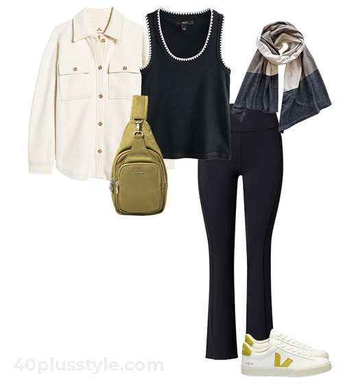 Traveling light - an outfit for plane travel | 40plusstyle.com