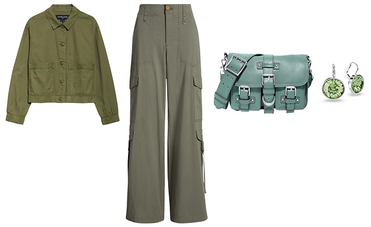 Green clothes and accessories to go with pink | 40plusstyle.com