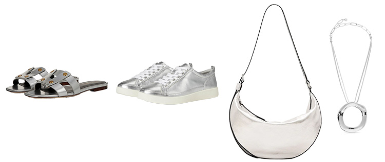 Silver shoes and accessories | 40plusstyle.com