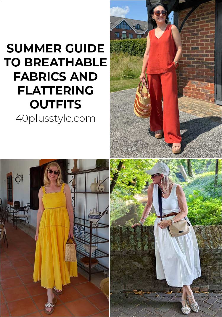 Hot weather, cool style: your summer guide to breathable fabrics and flattering outfits | 40plusstyle.com